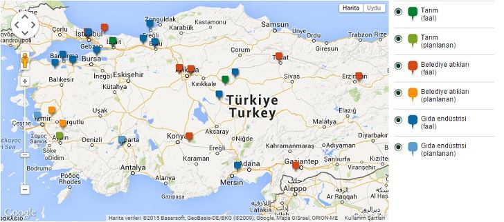 türkiyede biyogaz dağılımı