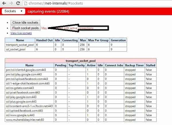 ERR_SPDY_PROTOCOL_ERROR hatası