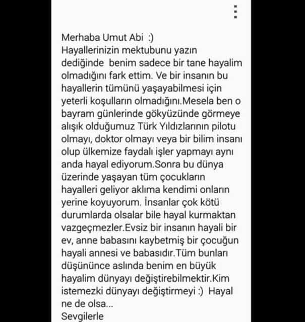 dr umut yıldıza mektuplar