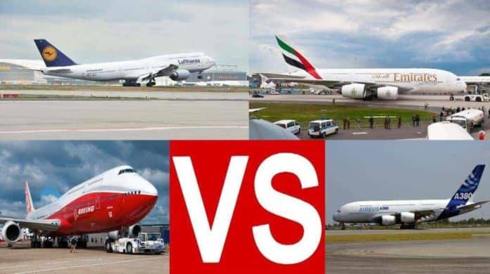 Airbus A380 vs Boeing 747