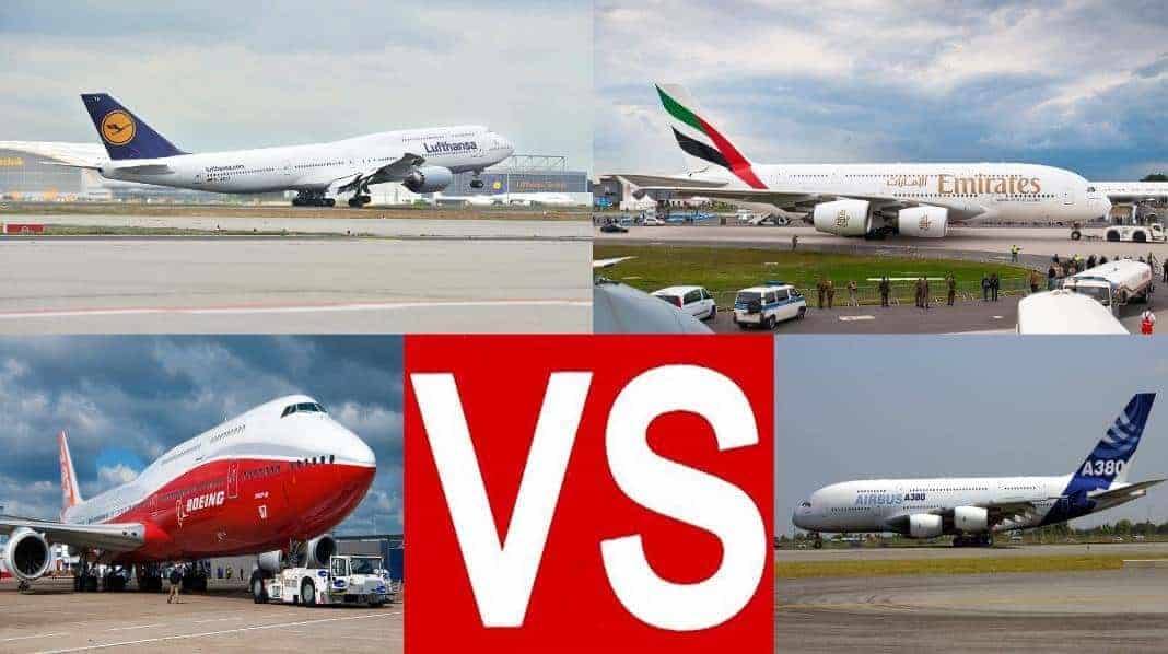 airbus a380 vs boeing 747 8