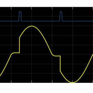 tetikleme açısı 2 ms için triyak tetikleme sinyali ve yük gerilimi a) simülasyon