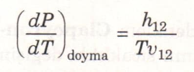 Clapeyron denklemi