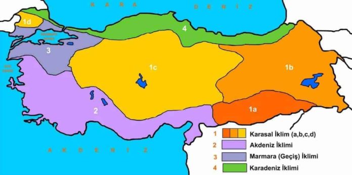 Türkiyede Görülen İklim Tipleri